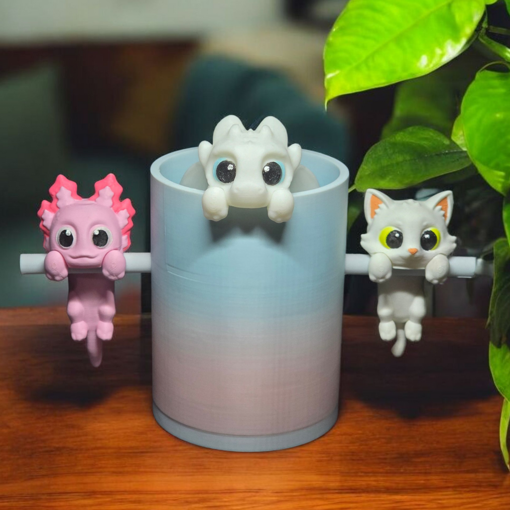 3DJPDesigns - Halloween Booknook + Tree Stand (Axolotl, Cat, Dragon)