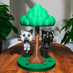 3DJPDesigns - Halloween Booknook + Tree Stand (Axolotl, Cat, Dragon)