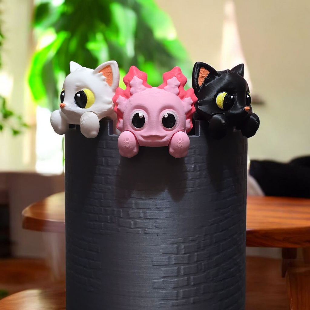 3DJPDesigns - Halloween Booknook + Tree Stand (Axolotl, Cat, Dragon)
