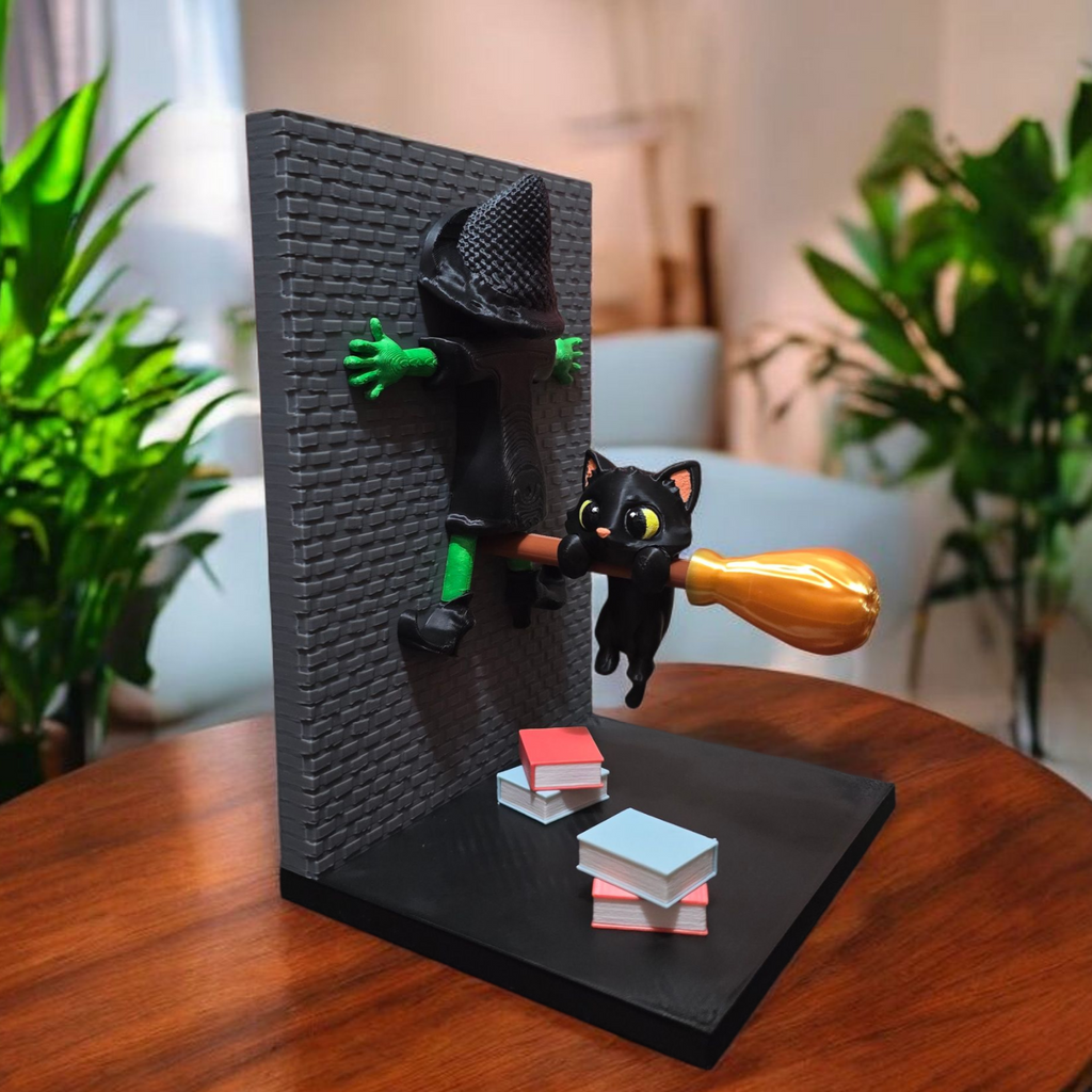 3DJPDesigns - Halloween Booknook + Tree Stand (Axolotl, Cat, Dragon)