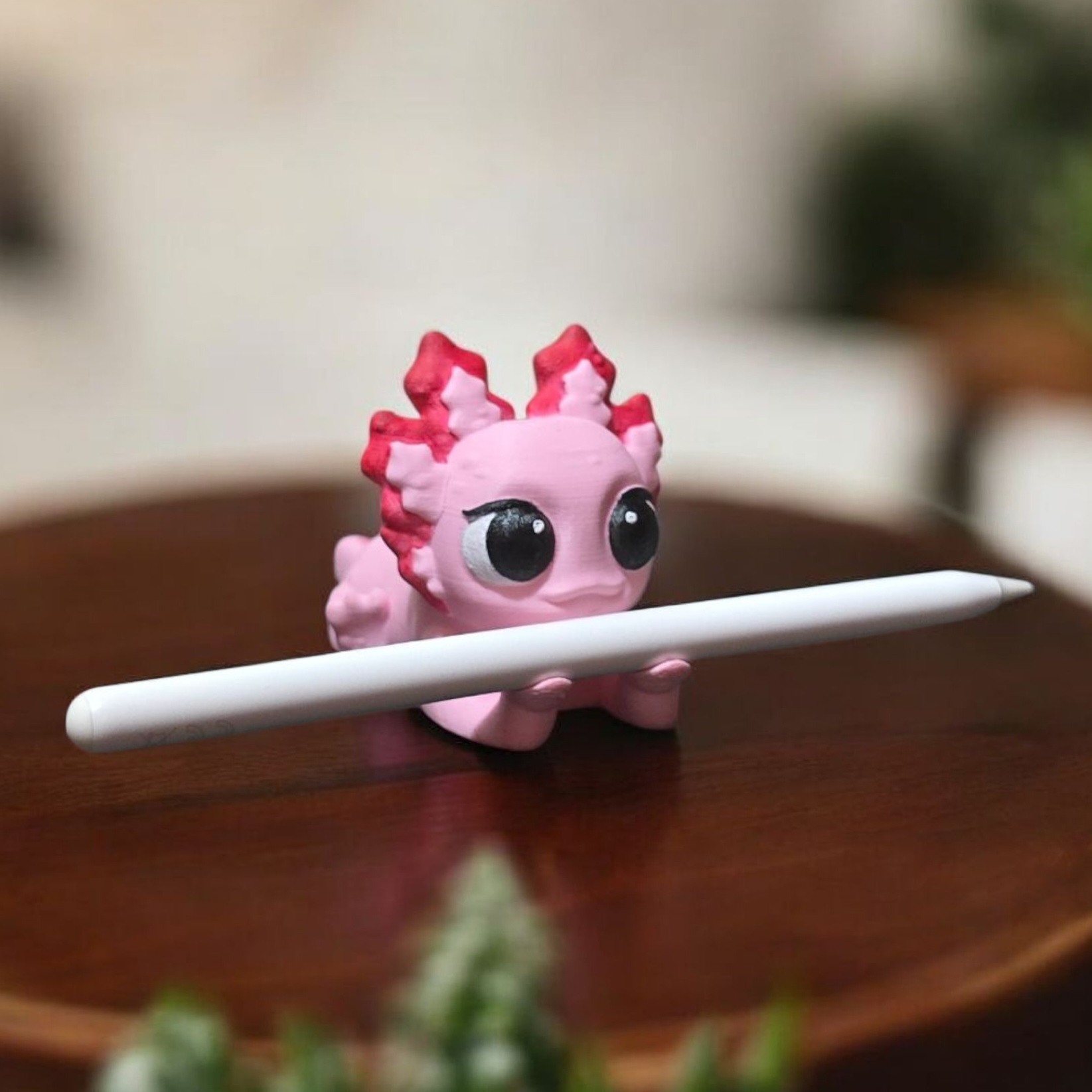 3DJPDesigns - Laying Axolotl Pen Holder
