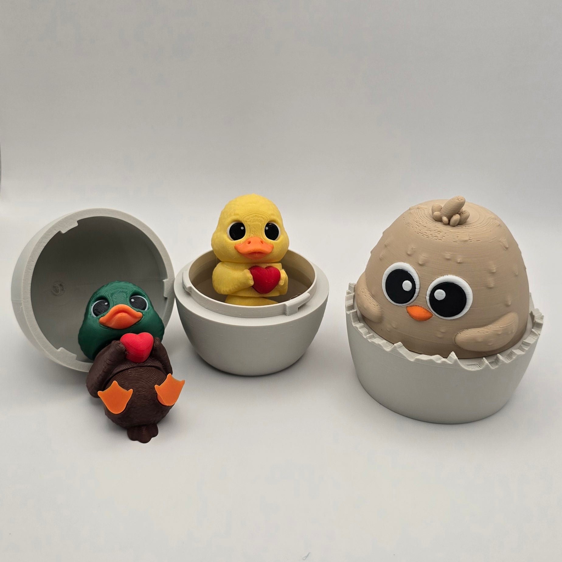 3DJPDesigns - Flexi Duck Holding Heart + Container
