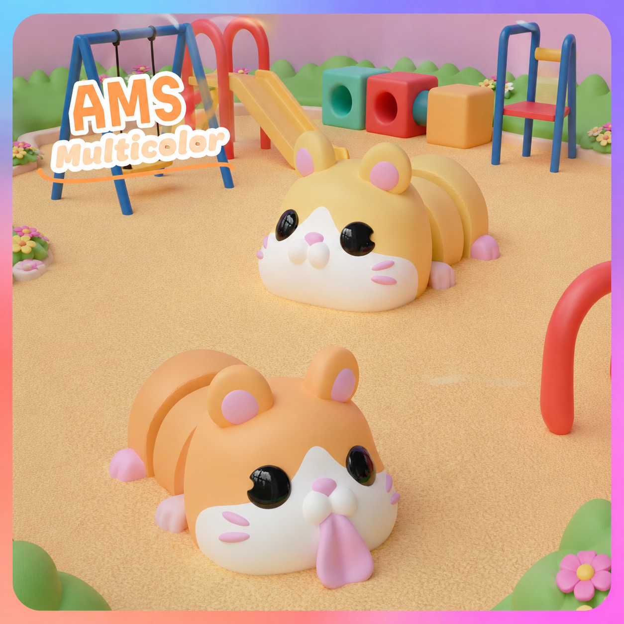 UniQrint - Flexi Hamster Keychain