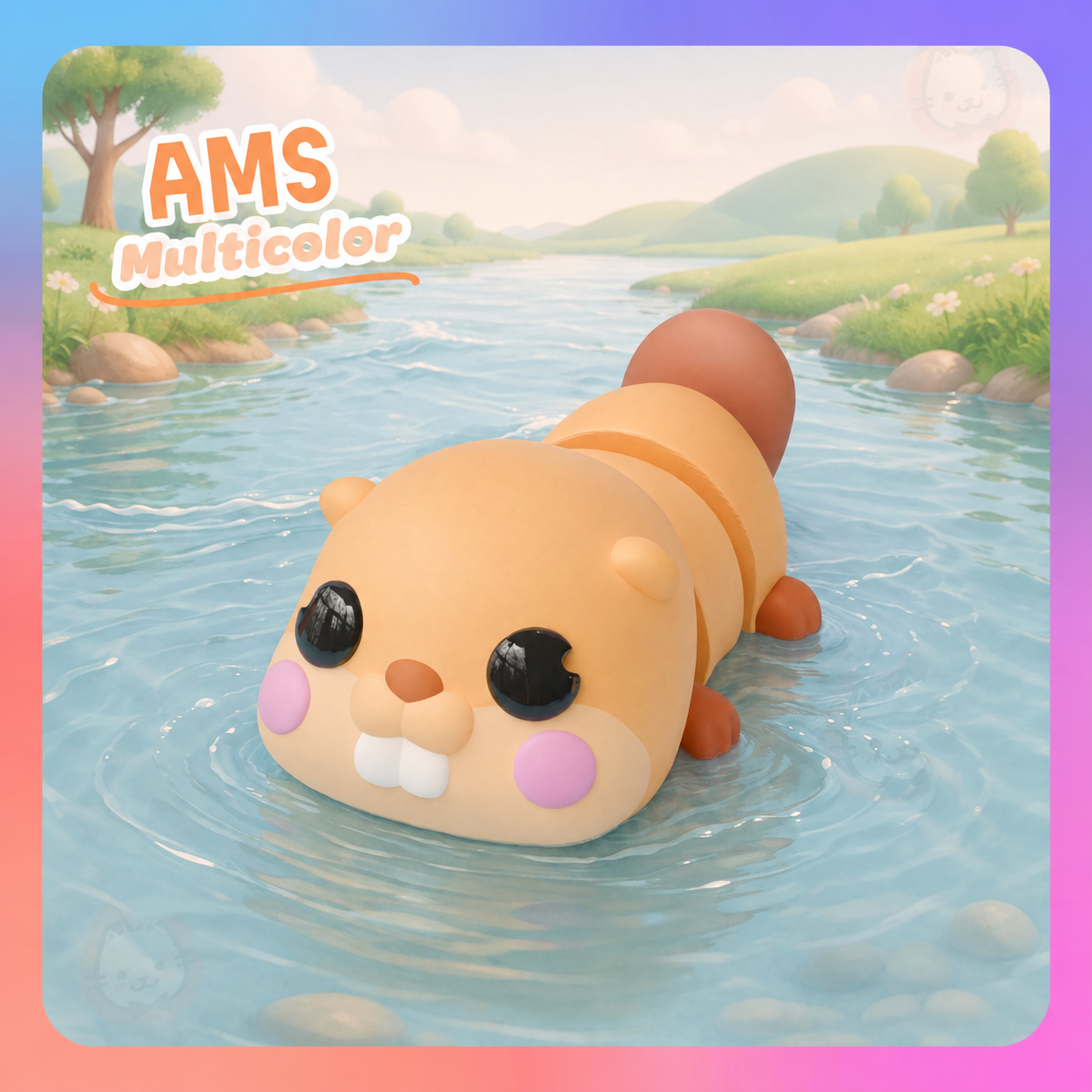 UniQrint - Flexi Beaver Keychain