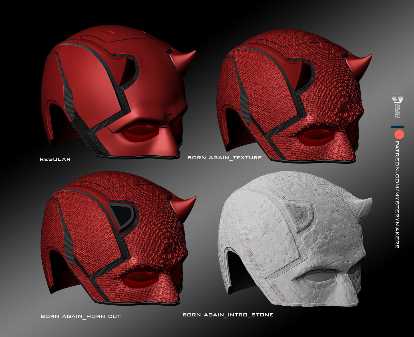 MysteryMakers — Stand - Daredevil Cowl and Billy Clubs