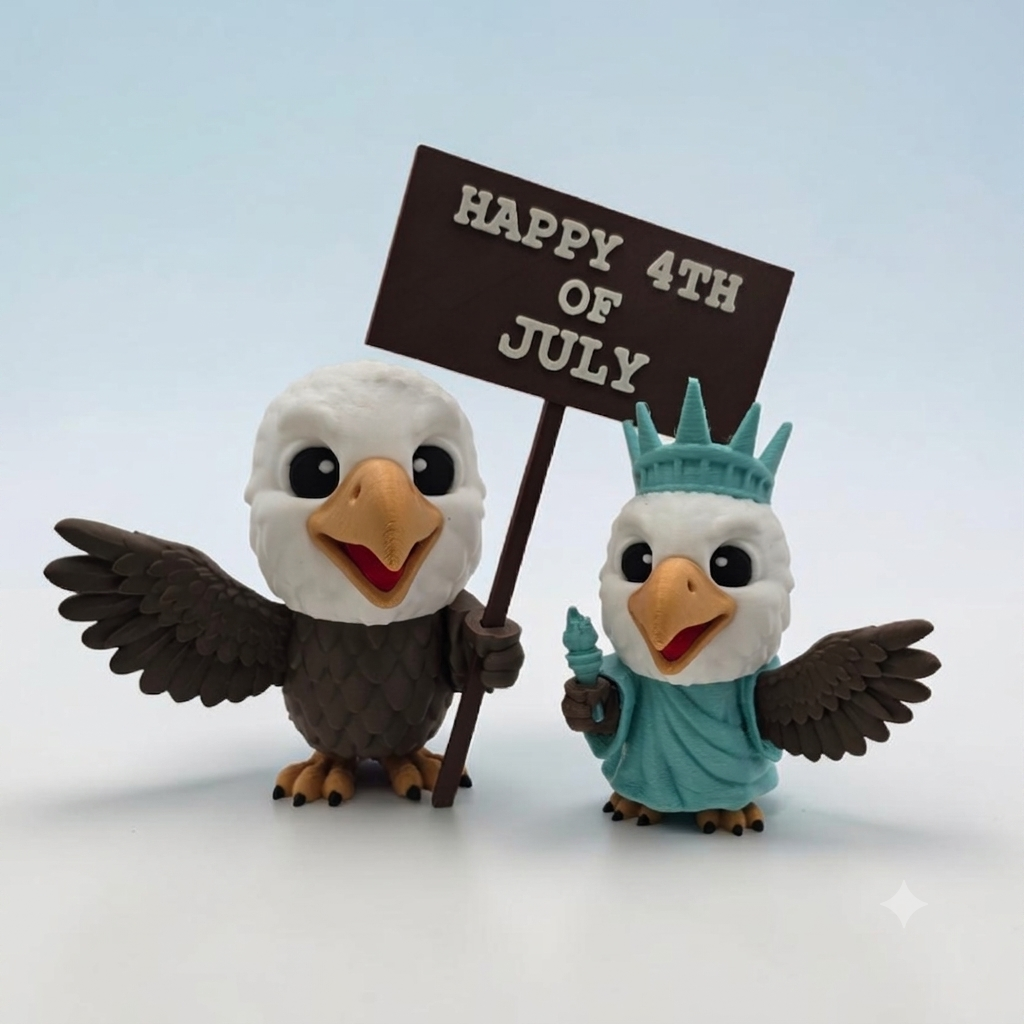 3DJPDesigns - Standing Eagle Sign Holder