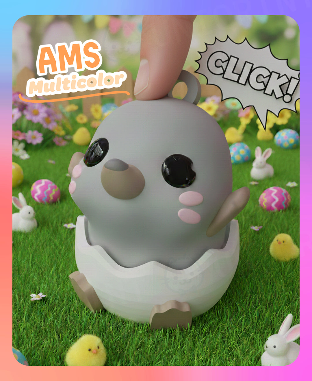UniQrint - Mole Clicker Keychain