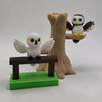 3DJPDesigns - White + Brown Flat Flexi Owls