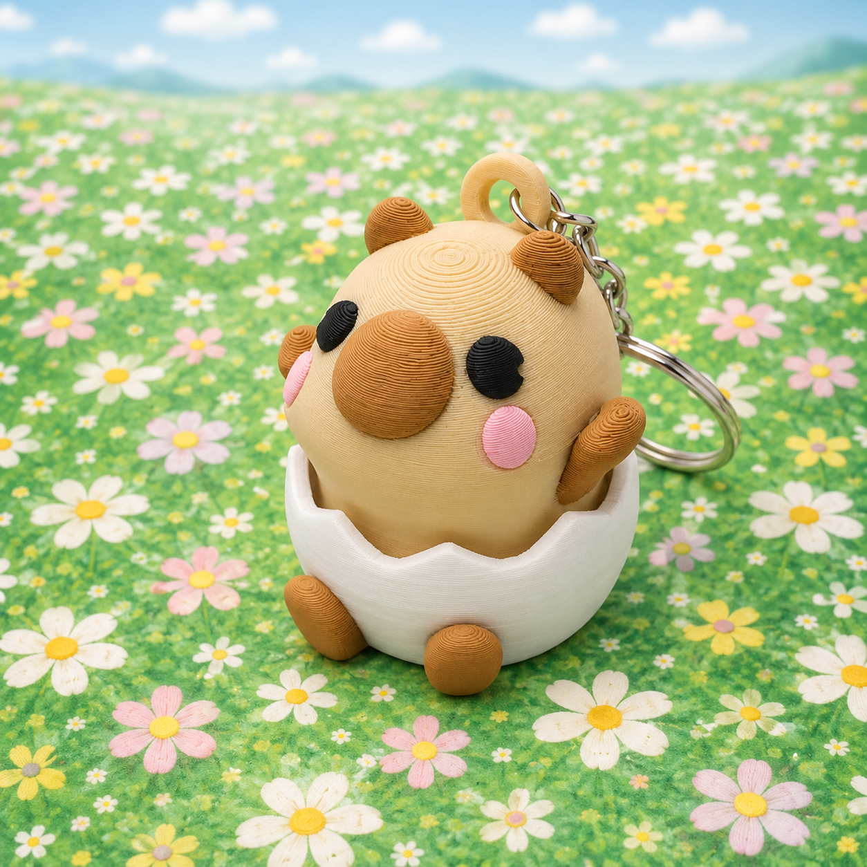 UniQrint - Capybara Clicker keychain