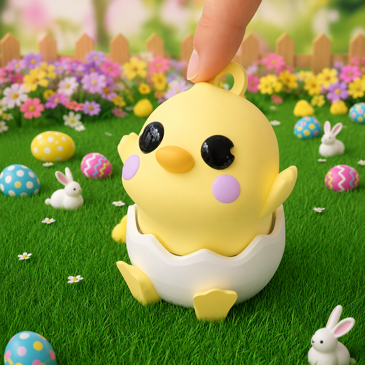 UniQrint - Chick Clicker Keychain